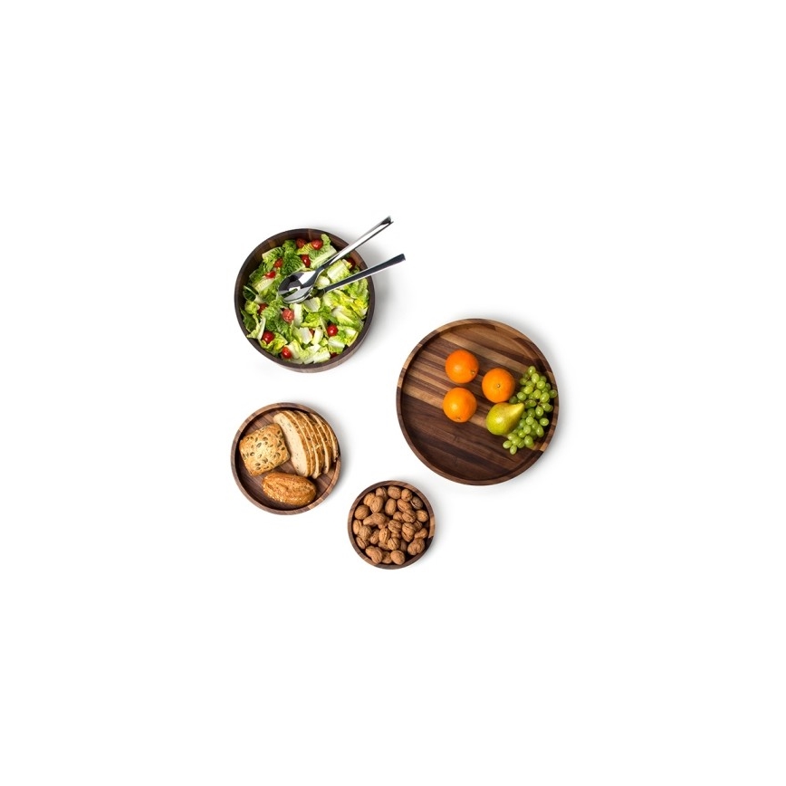 Continenta C4233 - Taça de madeira 20x4,3 cm madeira de nogueira