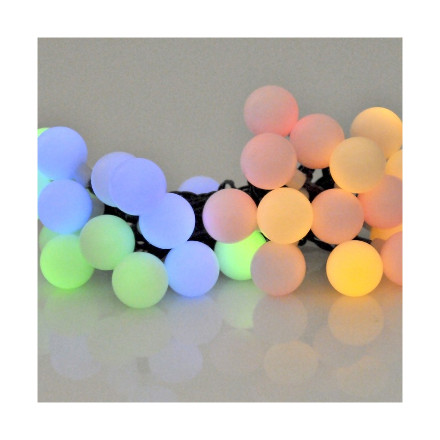 Cadeia de Luzes Solar LED RGB PARTY 30xLED/1,2V 400 mAh 3,9 m IP44