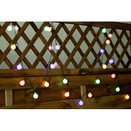 Cadeia de Luzes Solar LED RGB PARTY 30xLED/1,2V 400 mAh 3,9 m IP44