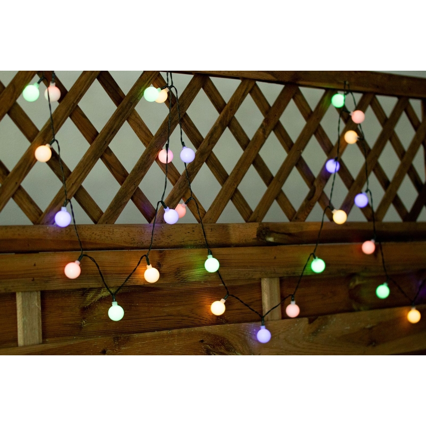 Cadeia de Luzes Solar LED RGB PARTY 30xLED/1,2V 400 mAh 3,9 m IP44