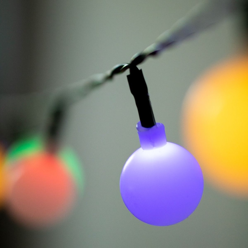 Cadeia de Luzes Solar LED RGB PARTY 30xLED/1,2V 400 mAh 3,9 m IP44