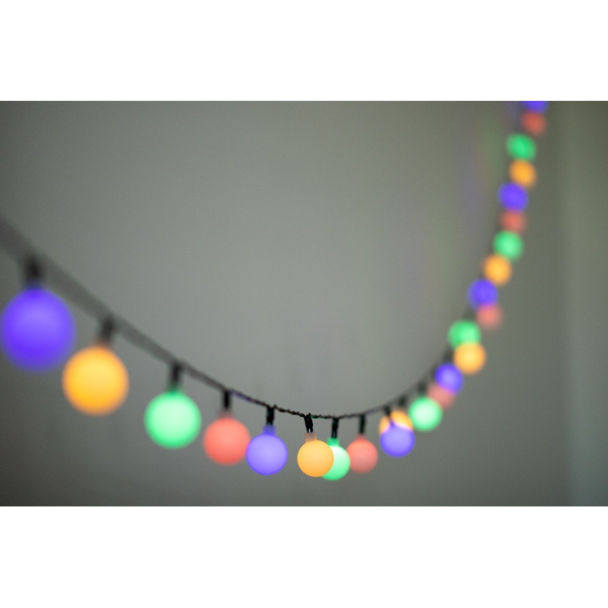 Cadeia de Luzes Solar LED RGB PARTY 30xLED/1,2V 400 mAh 3,9 m IP44