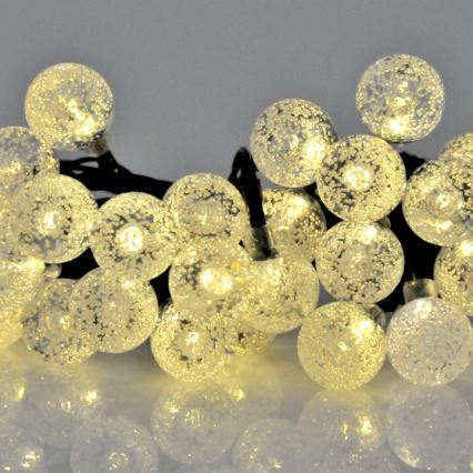 Cadeia Solar LED 30xLED/8 funções 300 mAh 4,9m IP44 branco quente