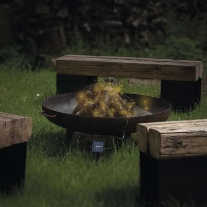 Cadeia de Luzes LED Solar LED/2,4W/1,2V 1xAA 15 m IP44 3000K 600 mAh