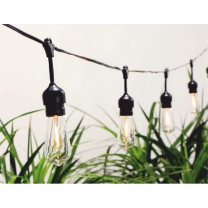 Cadeia Solar LED 10xLED/1,2V 600 mAh 5,94m IP44 branco quente