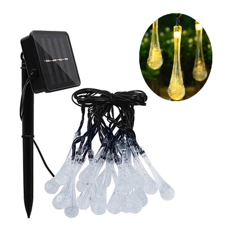 Cordão de LED solar com sensor crepuscular 20xLED/0,72W/1,2V 600 mAh 4,7m IP44