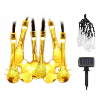 Cordão de LED solar com sensor crepuscular 20xLED/0,72W/1,2V 600 mAh 4,7m IP44