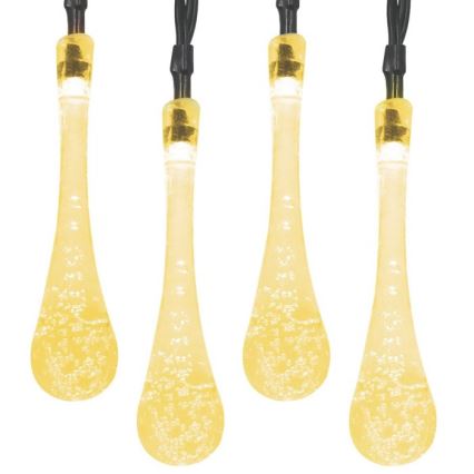 Cordão de LED solar com sensor crepuscular 20xLED/0,72W/1,2V 600 mAh 4,7m IP44