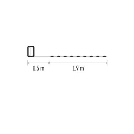 Cordão de luzes de Natal LED 20xLED/2xAA 2,4m branco frio