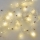Cordão de luzes de Natal LED, 40 LEDs, 3×AA, 1,5 m, branco quente