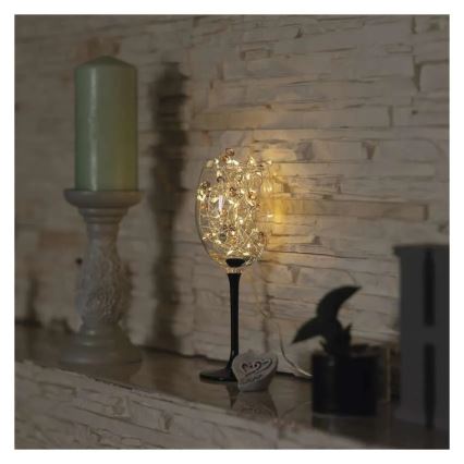 Cordão de luzes de Natal LED, 40 LEDs, 3×AA, 1,5 m, branco quente