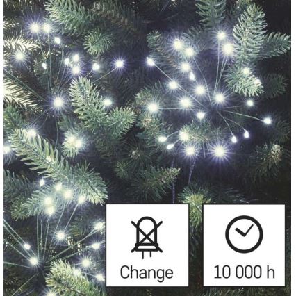 Cordão de luzes de Natal LED 450xLED 8+3 m branco frio