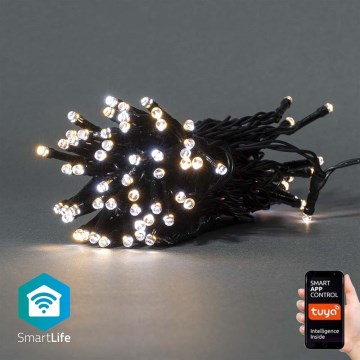 Cordão de luzes de Natal LED 50 LEDs/8 funções 5 m IP65 Wi-Fi Tuya