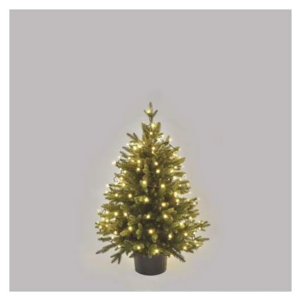 Cordão de luzes de Natal LED, 80 LEDs, 230 V, 8 funções, 13 m, IP44, branco quente