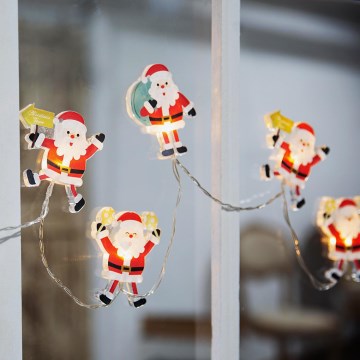 Cordão de luzes de Natal LED com ventosas 6xLED/2xAA 1,2m branco quente santa