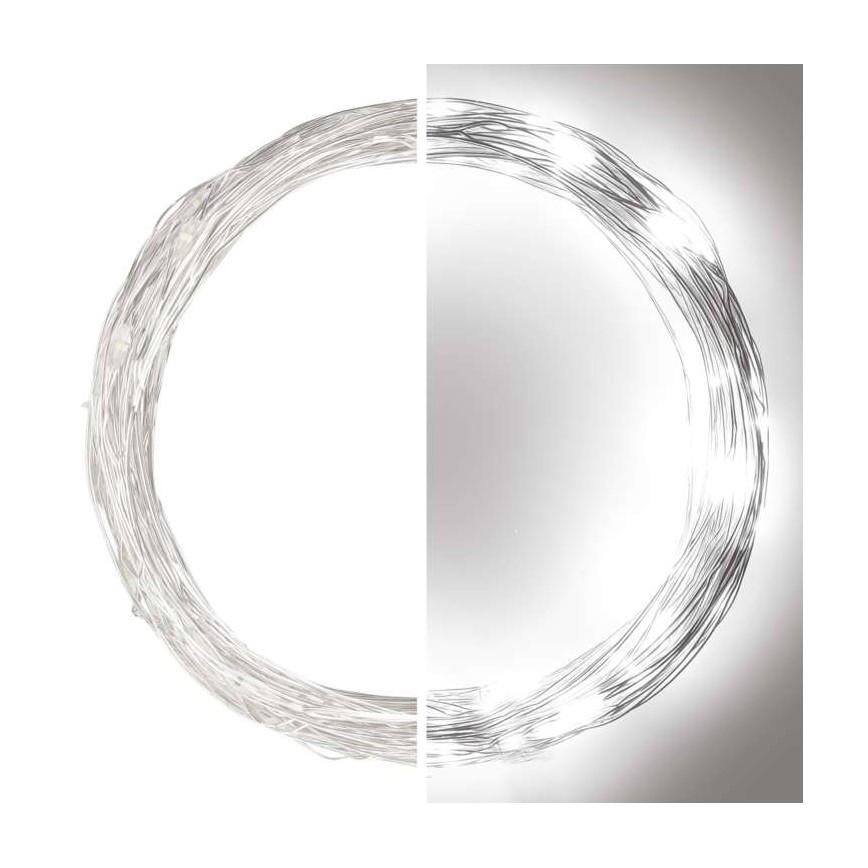 Cordão de luzes de Natal LED para exterior 100xLED/15m IP44 branco frio