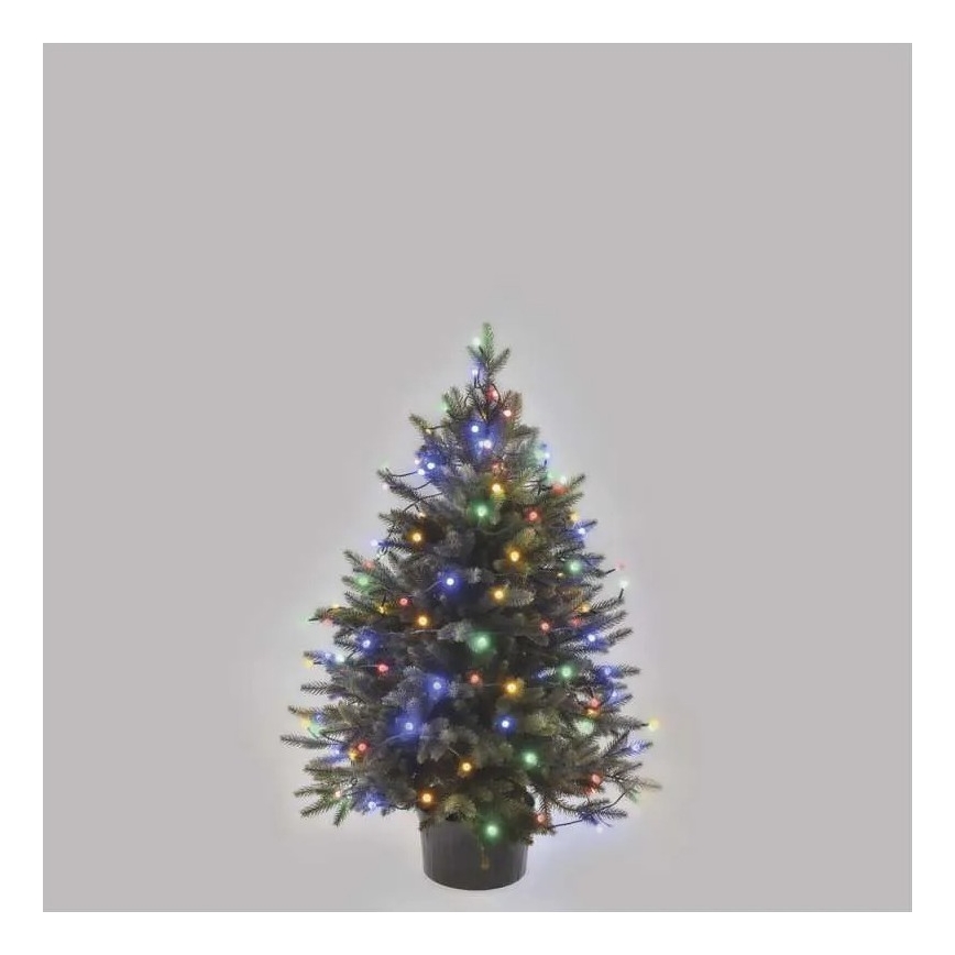 Cordão de luzes de Natal LED para exterior 80 LEDs / 8 funções 13 m multicolorido IP44