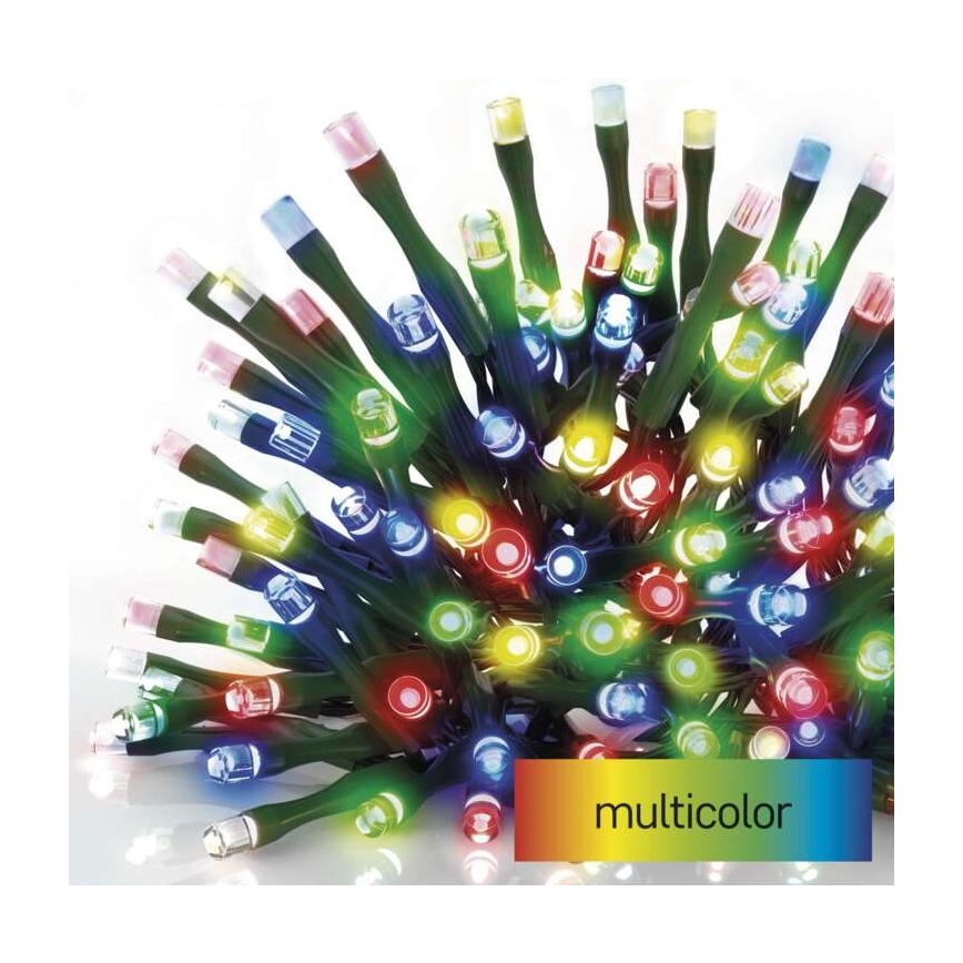 Cordão de luzes de Natal para exterior LED, 180 LEDs / 23 m, IP44, multicolorido