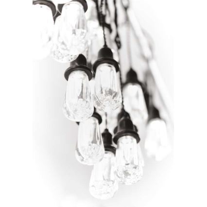 Cordão de luzes decorativas LED para exterior, 16 LEDs, 8,6 m, IP44, branco frio