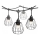 Cordão de luzes decorativas para exterior CRETE 10xE27/230V 15m IP44