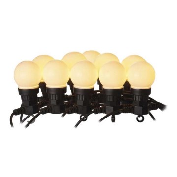 Cordão de luzes decorativo LED para exterior 10xLED/10m IP44 branco