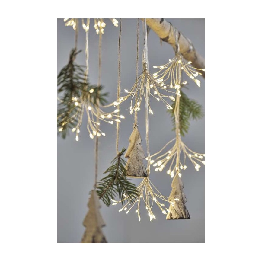 Cordão de luzes LED 150xLED/5,35m branco quente