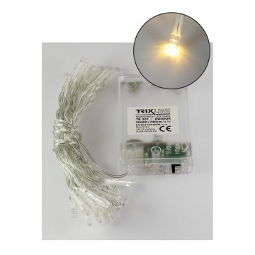 Cordão de luzes LED 20xLED/2 funções 2,4 m branco quente