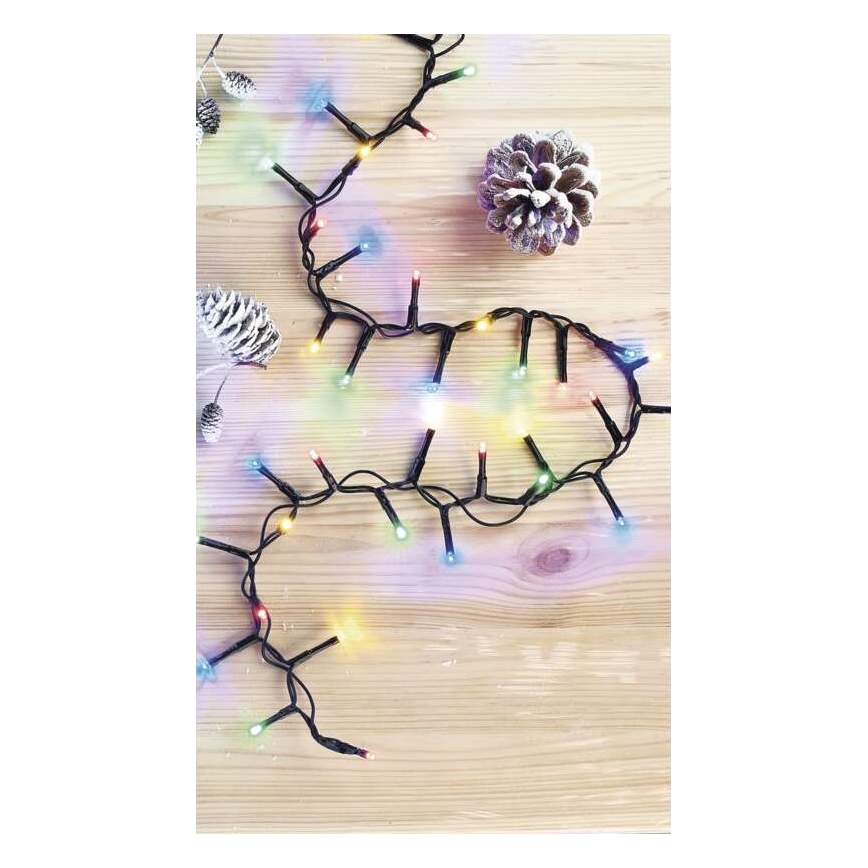 Cordão de luzes LED de Natal para exterior 300xLED/11m IP44 multicolorido
