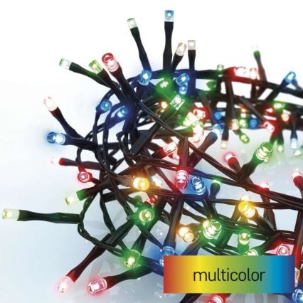 Cordão de luzes LED de Natal para exterior 300xLED/11m IP44 multicolorido