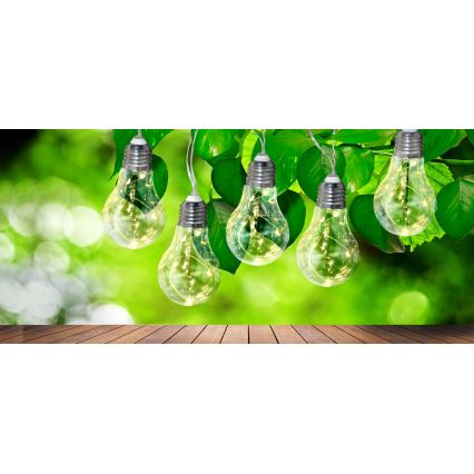 Cordão de luzes LED decorativo SMOLDER 2,1 m 10xLED/2xAA