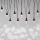 Cordão de luzes LED para exterior, 10 LEDs, 9,5 m, IP44, branco frio