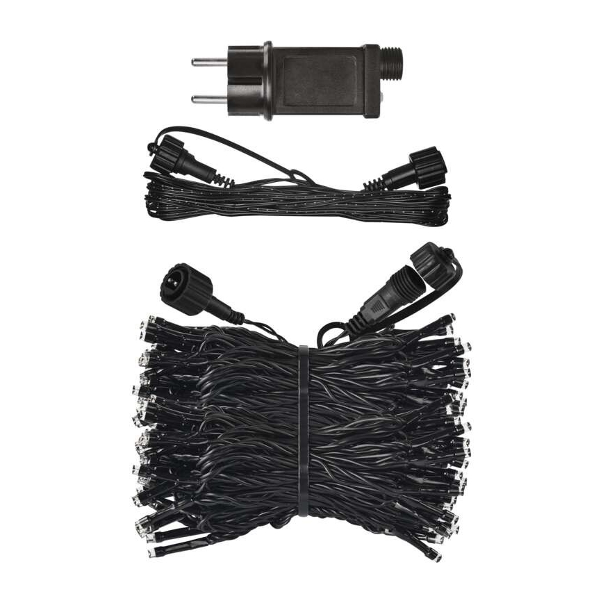 Cordão de luzes LED para exterior 100xLED/15m IP44 branco quente