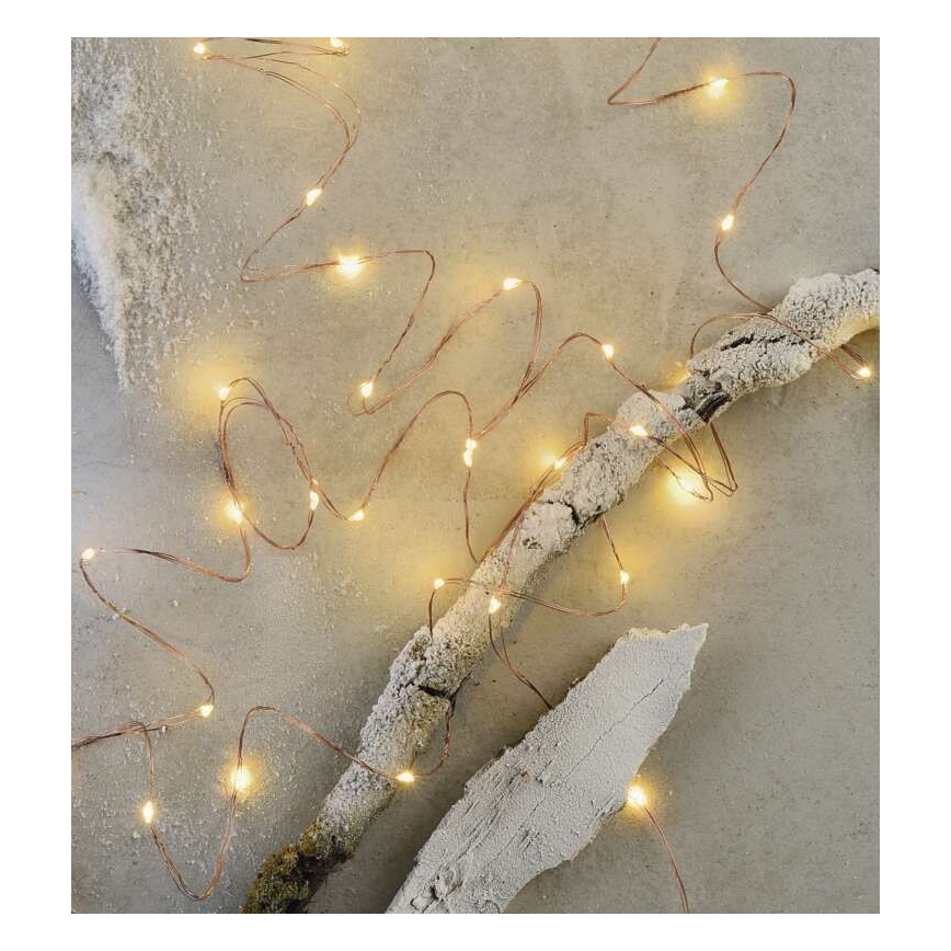 Cordão de luzes LED para exterior 100xLED/15m IP44 branco quente
