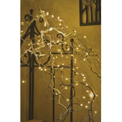 Cordão de luzes LED para exterior 100xLED/15m IP44 branco quente