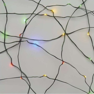 Cordão de luzes LED para exterior 150 LEDs/20 m IP44 multicolorido