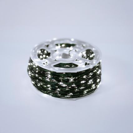 Corrente LED para exterior 1500xLED/230V, 8 funções, 153 m, IP44, branco frio + comando à distância