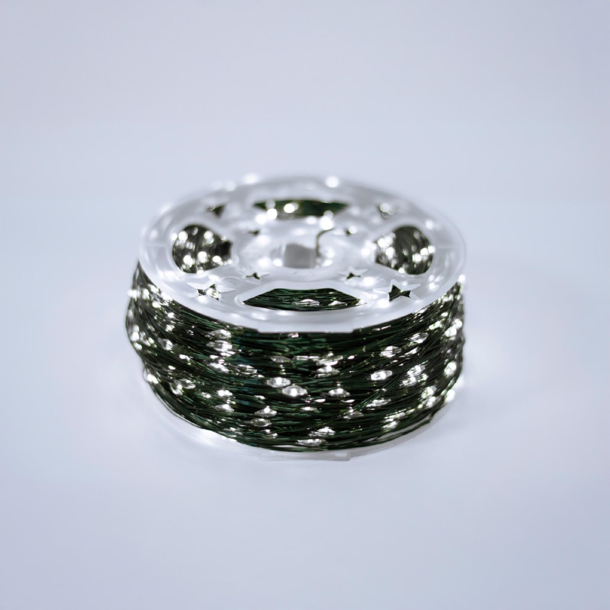 Corrente LED para exterior 1500xLED/230V, 8 funções, 153 m, IP44, branco frio + comando à distância