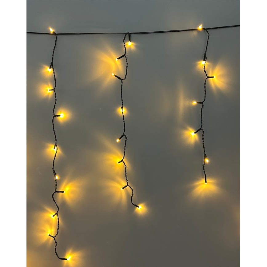 Cordão de luzes LED para exterior, 200 LEDs, 230 V, 7,6 m, IP44, preto