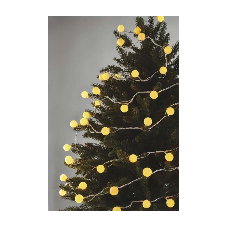 Cordão de luzes LED para exterior, 40 LEDs, 9 m, IP44, branco quente