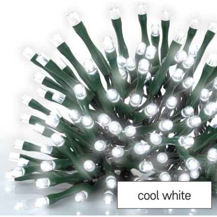 Cordão de luzes LED para exterior — 40 LEDs / 9 m, IP44, branco frio