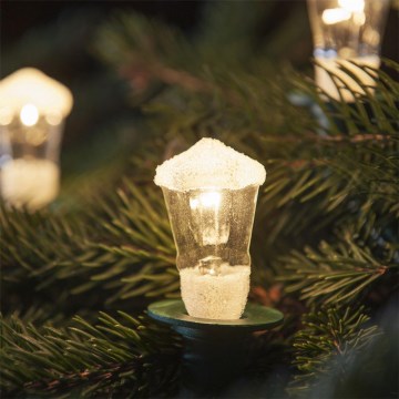 Cordão de luzes natalinas LUCERNA 12xE10/10,7m branco quente, Fabricado na República Checa