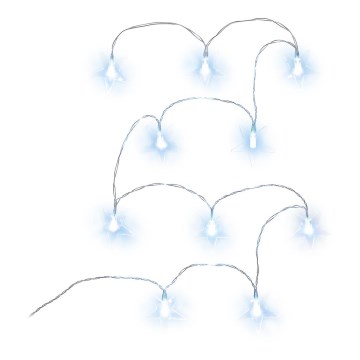 Cordão decorativo de LED 10xLED/2xAA 1,8m branco frio