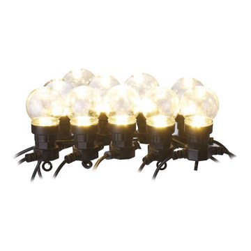 Cordão decorativo de luzes LED para exterior 10×LED/10 m IP44 transparente