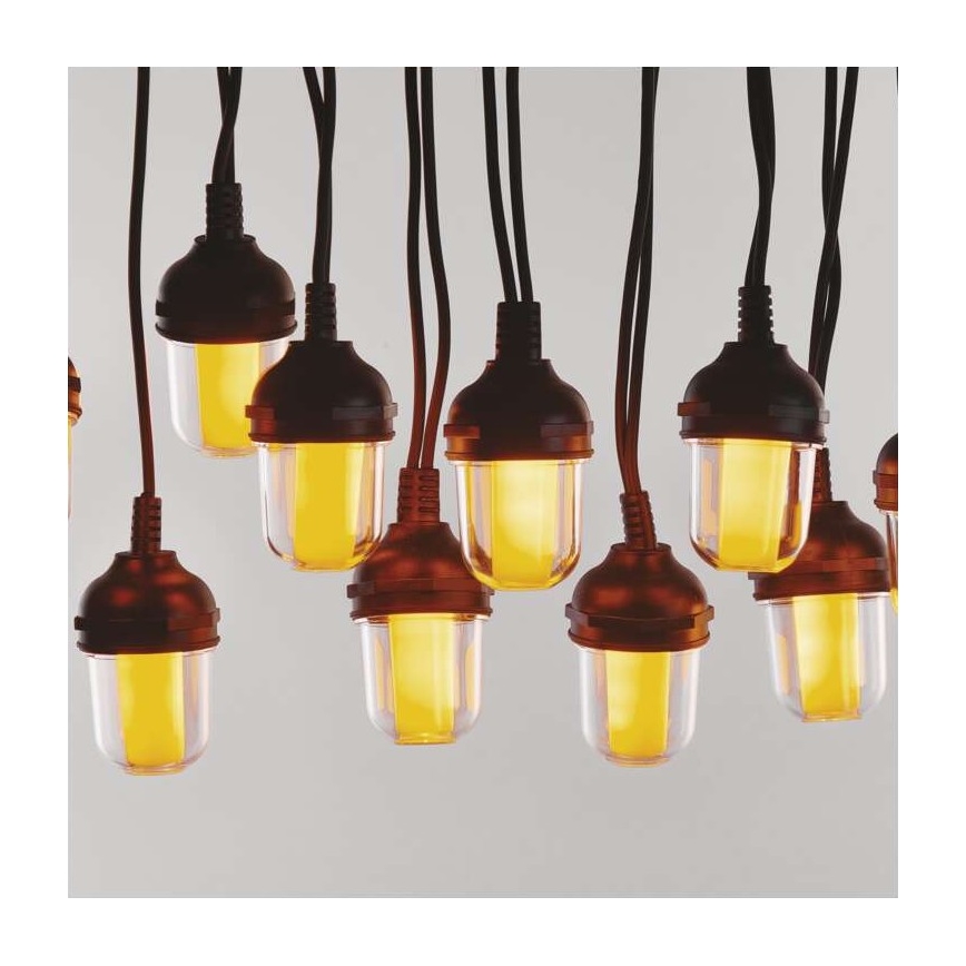 Cordão decorativo LED para exterior, 100 LEDs, 9,5 m, IP44
