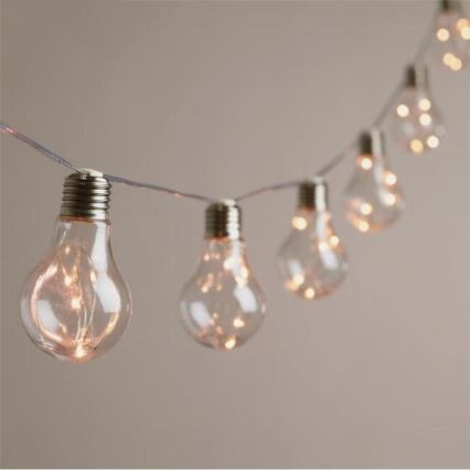 Cordão decorativo LED SMOLDER 2,1 m 10xLED/2xAA