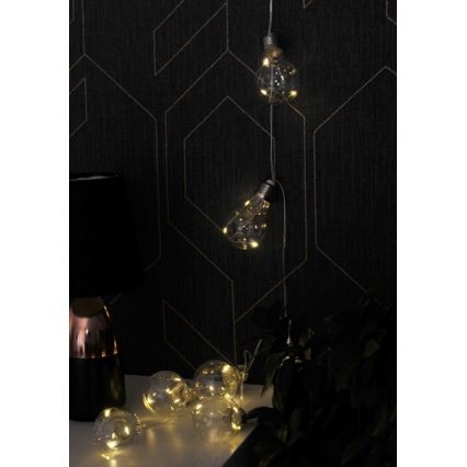 Cordão decorativo LED SMOLDER 2,1 m 10xLED/2xAA