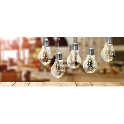 Cordão decorativo LED SMOLDER 2,1 m 10xLED/2xAA