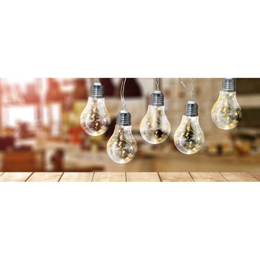 Cordão decorativo LED SMOLDER 2,1 m 10xLED/2xAA