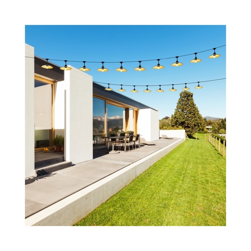 Cordão decorativo para exterior CRETE 20xE27/230V 25m IP44