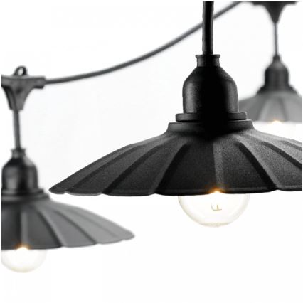 Cordão decorativo para exterior CRETE 20xE27/230V 25m IP44